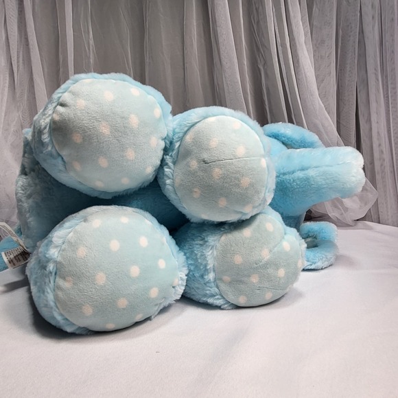 Baby Ganz Sweet Sammie Blue Elephant Polka Dot feet 20inch Stuffed Plush Animal - Picture 12 of 13